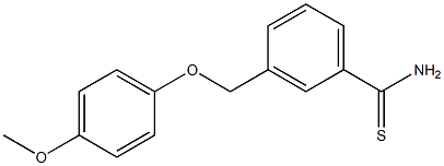 3-[(4-methoxyphenoxy)methyl]benzenecarbothioamide Structure