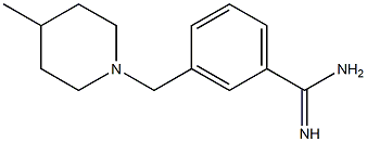 3-[(4-methylpiperidin-1-yl)methyl]benzenecarboximidamide Structure