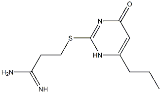 3-[(4-oxo-6-propyl-1,4-dihydropyrimidin-2-yl)sulfanyl]propanimidamide Structure