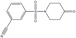 3-[(4-oxopiperidine-1-)sulfonyl]benzonitrile 구조식 이미지