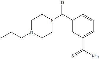 3-[(4-propylpiperazin-1-yl)carbonyl]benzenecarbothioamide Structure