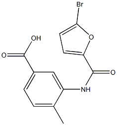 3-[(5-bromo-2-furoyl)amino]-4-methylbenzoic acid Structure