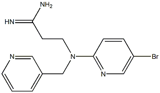 3-[(5-bromopyridin-2-yl)(pyridin-3-ylmethyl)amino]propanimidamide 구조식 이미지