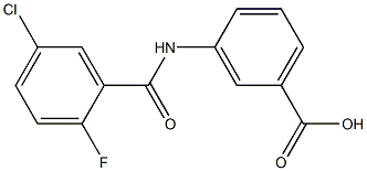 3-[(5-chloro-2-fluorobenzene)amido]benzoic acid 구조식 이미지