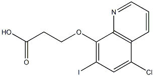 3-[(5-chloro-7-iodoquinolin-8-yl)oxy]propanoic acid 구조식 이미지