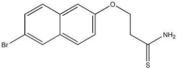 3-[(6-bromo-2-naphthyl)oxy]propanethioamide Structure