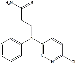 3-[(6-chloropyridazin-3-yl)(phenyl)amino]propanethioamide 구조식 이미지