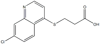 3-[(7-chloroquinolin-4-yl)thio]propanoic acid 구조식 이미지