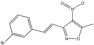 3-[(E)-2-(3-bromophenyl)vinyl]-5-methyl-4-nitroisoxazole Structure