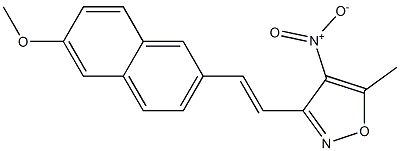 3-[(E)-2-(6-methoxy-2-naphthyl)vinyl]-5-methyl-4-nitroisoxazole Structure
