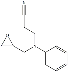 3-[(oxiran-2-ylmethyl)(phenyl)amino]propanenitrile Structure
