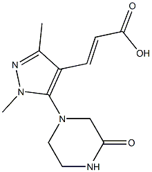 3-[1,3-dimethyl-5-(3-oxopiperazin-1-yl)-1H-pyrazol-4-yl]prop-2-enoic acid 구조식 이미지