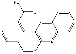 3-[2-(but-3-en-1-yloxy)quinolin-3-yl]prop-2-enoic acid 구조식 이미지