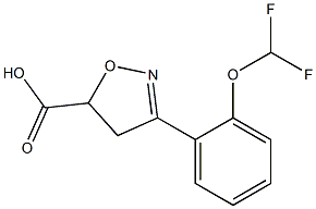 3-[2-(difluoromethoxy)phenyl]-4,5-dihydro-1,2-oxazole-5-carboxylic acid 구조식 이미지