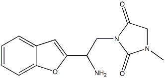 3-[2-amino-2-(1-benzofuran-2-yl)ethyl]-1-methylimidazolidine-2,4-dione 구조식 이미지