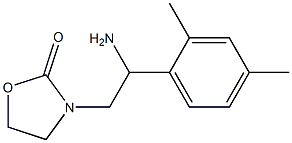 3-[2-amino-2-(2,4-dimethylphenyl)ethyl]-1,3-oxazolidin-2-one Structure