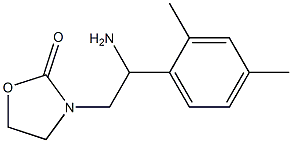 3-[2-amino-2-(2,4-dimethylphenyl)ethyl]-1,3-oxazolidin-2-one 구조식 이미지