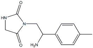 3-[2-amino-2-(4-methylphenyl)ethyl]imidazolidine-2,4-dione Structure