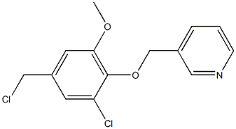 3-[2-chloro-4-(chloromethyl)-6-methoxyphenoxymethyl]pyridine Structure