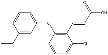 3-[2-chloro-6-(3-ethylphenoxy)phenyl]prop-2-enoic acid 구조식 이미지