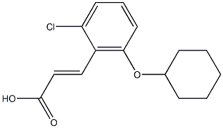 3-[2-chloro-6-(cyclohexyloxy)phenyl]prop-2-enoic acid Structure
