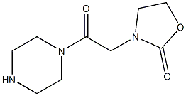 3-[2-oxo-2-(piperazin-1-yl)ethyl]-1,3-oxazolidin-2-one 구조식 이미지