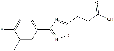 3-[3-(4-fluoro-3-methylphenyl)-1,2,4-oxadiazol-5-yl]propanoic acid Structure
