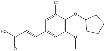 3-[3-chloro-4-(cyclopentyloxy)-5-methoxyphenyl]prop-2-enoic acid Structure