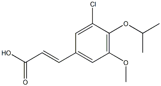 3-[3-chloro-5-methoxy-4-(propan-2-yloxy)phenyl]prop-2-enoic acid Structure