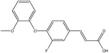 3-[3-fluoro-4-(2-methoxyphenoxy)phenyl]prop-2-enoic acid 구조식 이미지