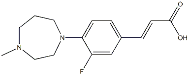 3-[3-fluoro-4-(4-methyl-1,4-diazepan-1-yl)phenyl]prop-2-enoic acid 구조식 이미지