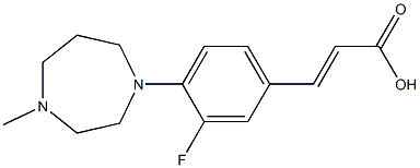 3-[3-fluoro-4-(4-methyl-1,4-diazepan-1-yl)phenyl]prop-2-enoic acid Structure