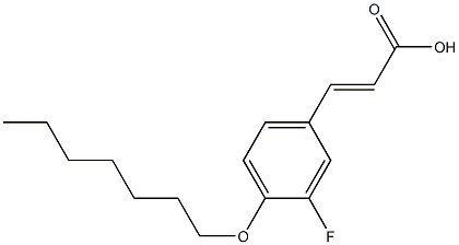 3-[3-fluoro-4-(heptyloxy)phenyl]prop-2-enoic acid 구조식 이미지