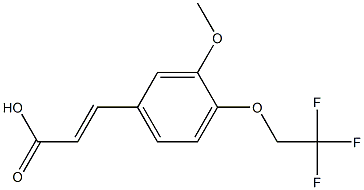 3-[3-methoxy-4-(2,2,2-trifluoroethoxy)phenyl]prop-2-enoic acid 구조식 이미지