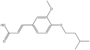 3-[3-methoxy-4-(3-methylbutoxy)phenyl]prop-2-enoic acid 구조식 이미지