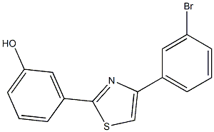 3-[4-(3-bromophenyl)-1,3-thiazol-2-yl]phenol Structure