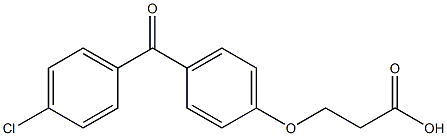 3-[4-(4-chlorobenzoyl)phenoxy]propanoic acid Structure