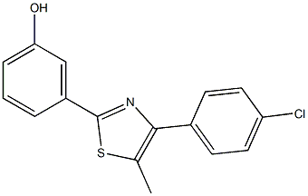 3-[4-(4-chlorophenyl)-5-methyl-1,3-thiazol-2-yl]phenol 구조식 이미지