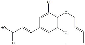 3-[4-(but-2-en-1-yloxy)-3-chloro-5-methoxyphenyl]prop-2-enoic acid Structure