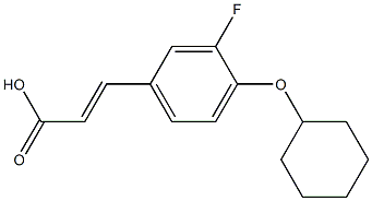 3-[4-(cyclohexyloxy)-3-fluorophenyl]prop-2-enoic acid Structure