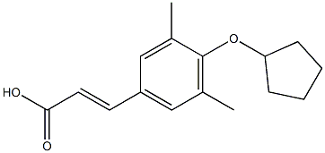 3-[4-(cyclopentyloxy)-3,5-dimethylphenyl]prop-2-enoic acid 구조식 이미지