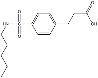 3-[4-(pentylsulfamoyl)phenyl]propanoic acid Structure