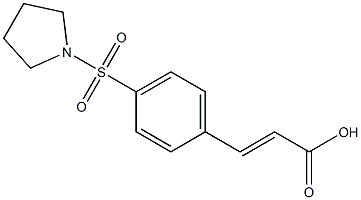 3-[4-(pyrrolidine-1-sulfonyl)phenyl]prop-2-enoic acid Structure