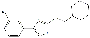 3-[5-(2-cyclohexylethyl)-1,2,4-oxadiazol-3-yl]phenol 구조식 이미지