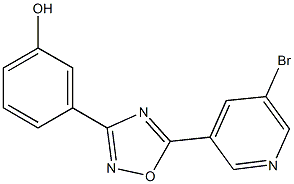 3-[5-(5-bromopyridin-3-yl)-1,2,4-oxadiazol-3-yl]phenol Structure