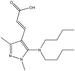 3-[5-(dibutylamino)-1,3-dimethyl-1H-pyrazol-4-yl]prop-2-enoic acid Structure