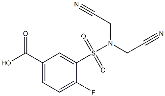 3-[bis(cyanomethyl)sulfamoyl]-4-fluorobenzoic acid 구조식 이미지