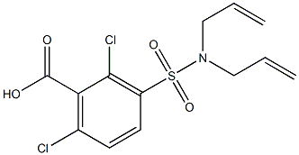 3-[bis(prop-2-en-1-yl)sulfamoyl]-2,6-dichlorobenzoic acid 구조식 이미지