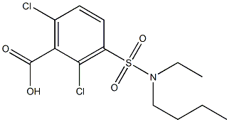 3-[butyl(ethyl)sulfamoyl]-2,6-dichlorobenzoic acid Structure