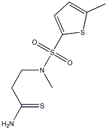 3-[methyl(5-methylthiophene-2-)sulfonamido]propanethioamide 구조식 이미지